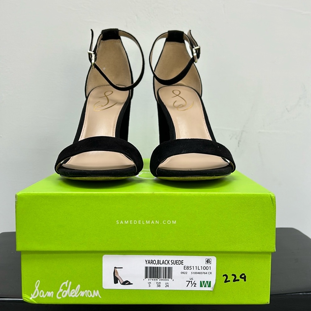 Black Suede Sam Edelman Sandals